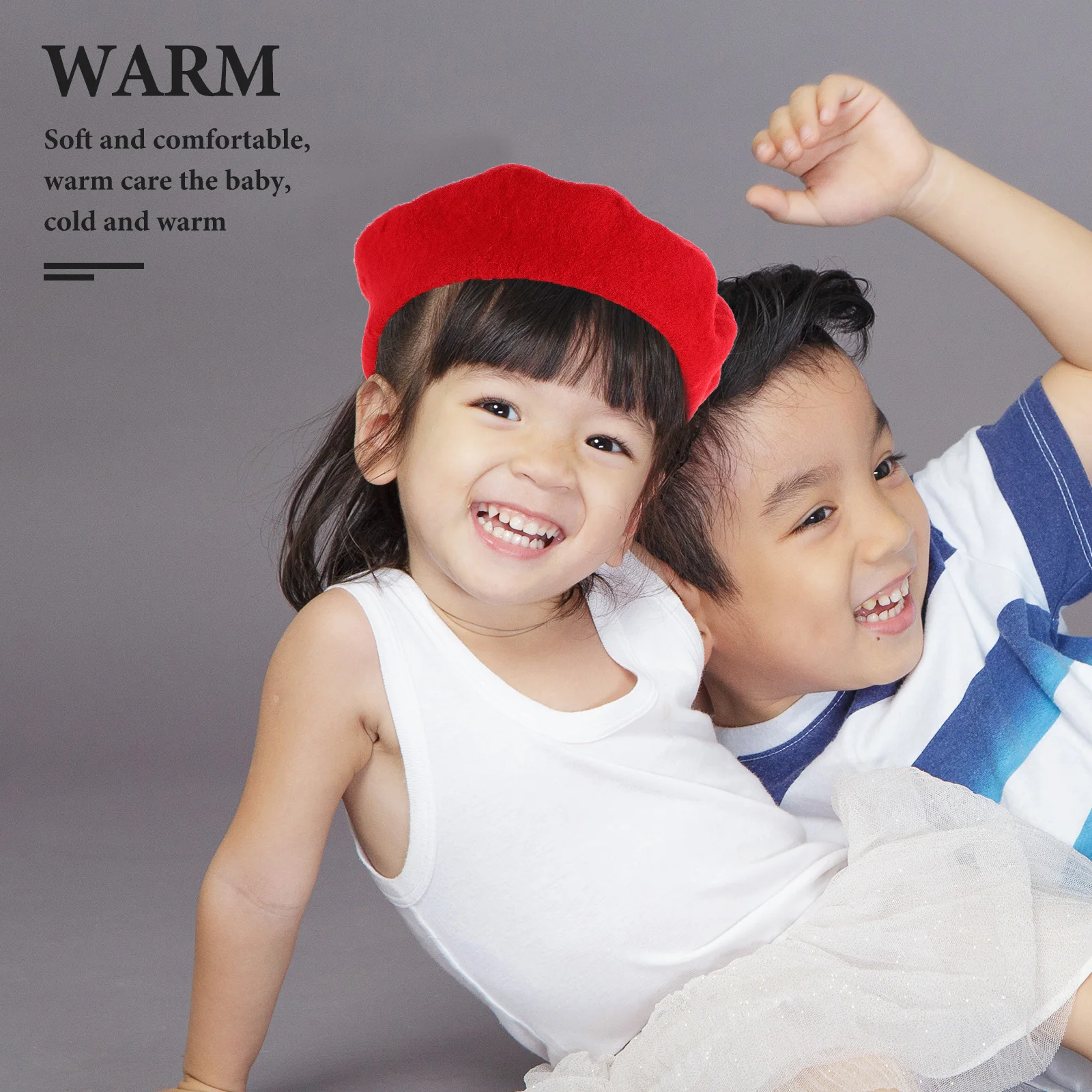 

Beret Dome Wool Kids French Beanie Cap for Children Small Small Woolen Children'S Hat Woolen Toddler Girl Hat