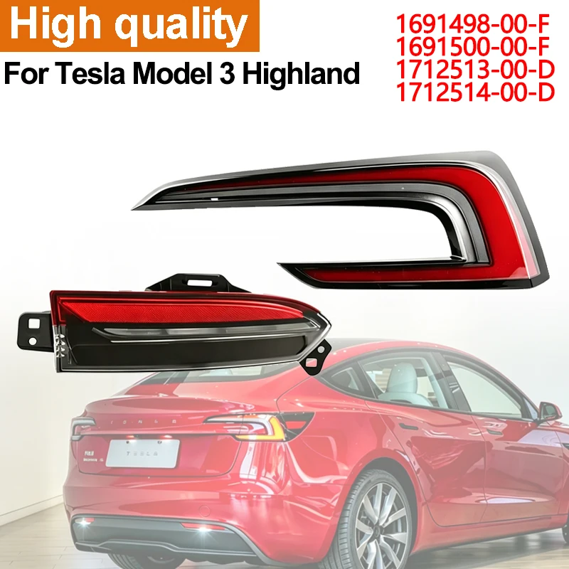 LED Rear Trunk Lid Taillight For Tesla Model 3 Highland 2024-2026 Turn Signal Reverse Fog Stop Brake Tail Light Lamp Assembly
