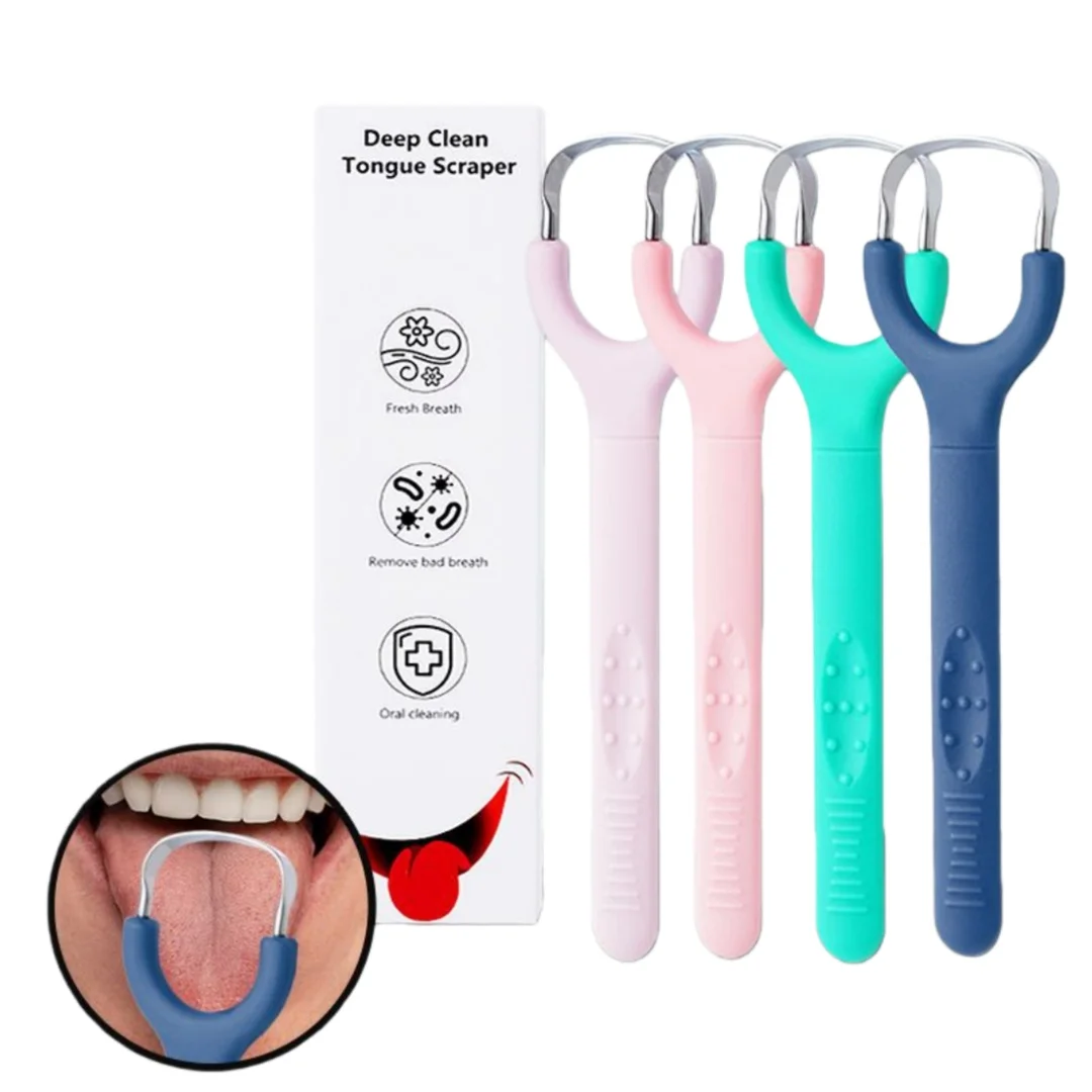 1pcs Portable Stainless Steel Tongue Scraper U-shaped Tongue Cleaner Tongue Coating Cleaner Mouth Cleaner Board Oral Care Tool