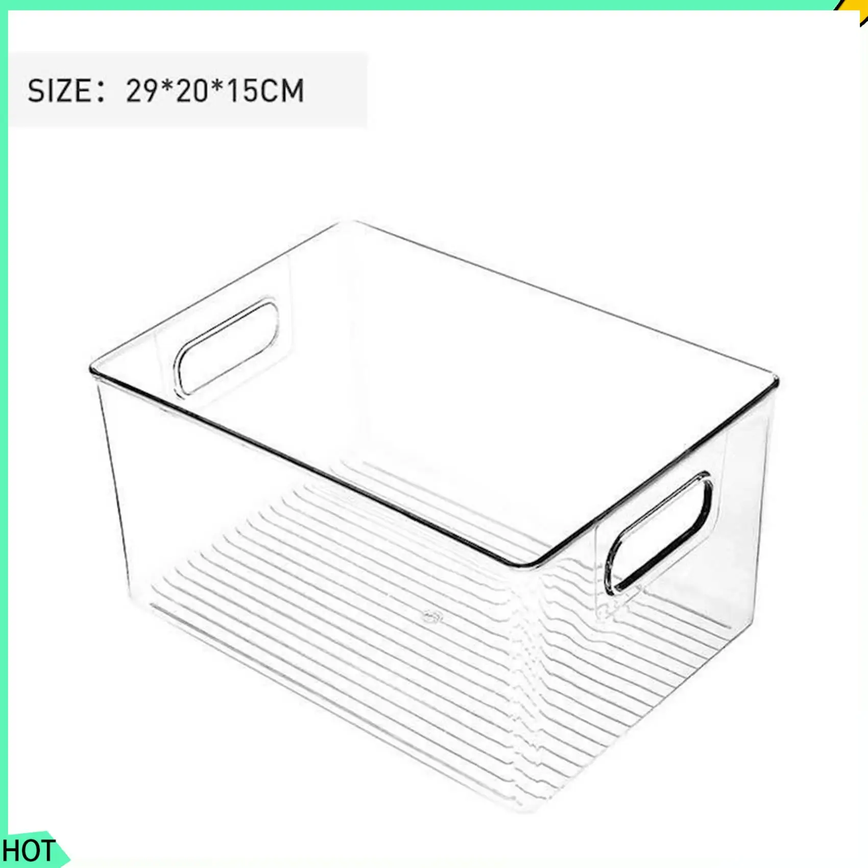 

AWAH 4Pcs Plastic Kitchen Pantry Cabinet,Refrigerator Or Freezer Food Or Book Storage Bins With Handles-Organizer For Snacks