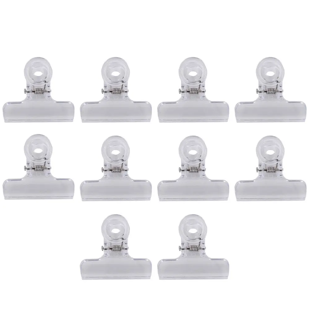 

10Pcs Binder Clips Premium Plastic Paper Clamps for Students Office School Supplies File Clips Document Holders
