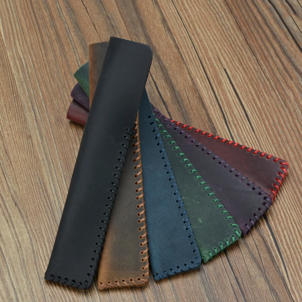 حقيبة القلم الحمراء خمر الحقيبة مكتب Cattlehide القرطاسية عيد ميلاد الذكرى عيد الميلاد هدية عيد الأب