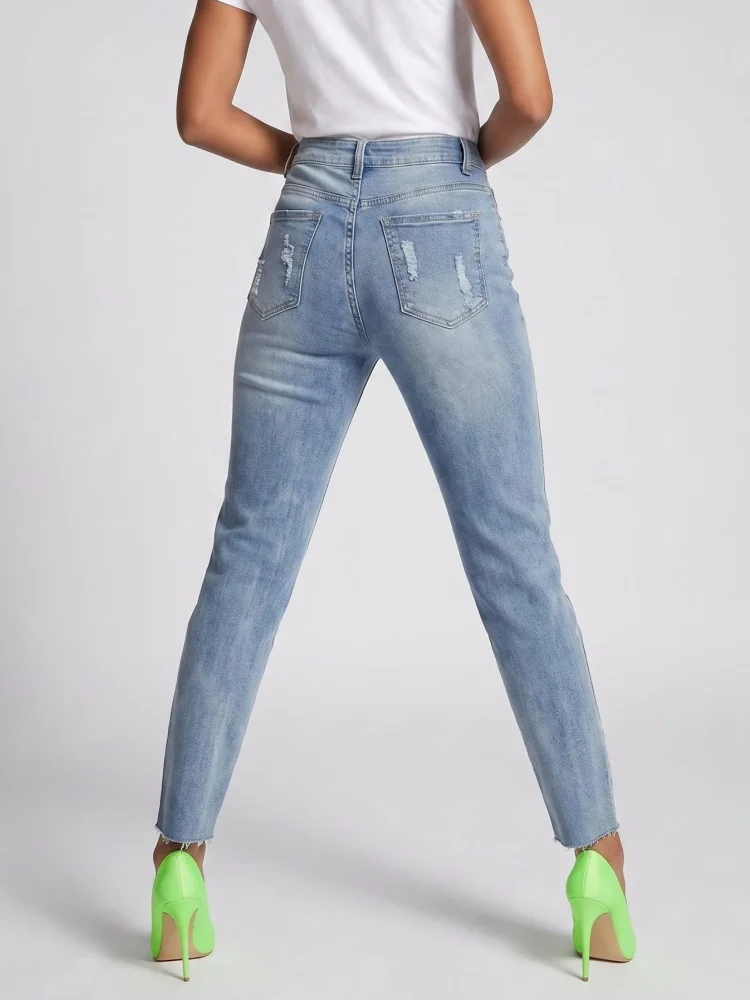 2026 Trend Y2K Style Sequins Lace Rivet Design Slim Women's Stacked Jeans Pants For Woman Clothing Gothic Punk Denim Trousers