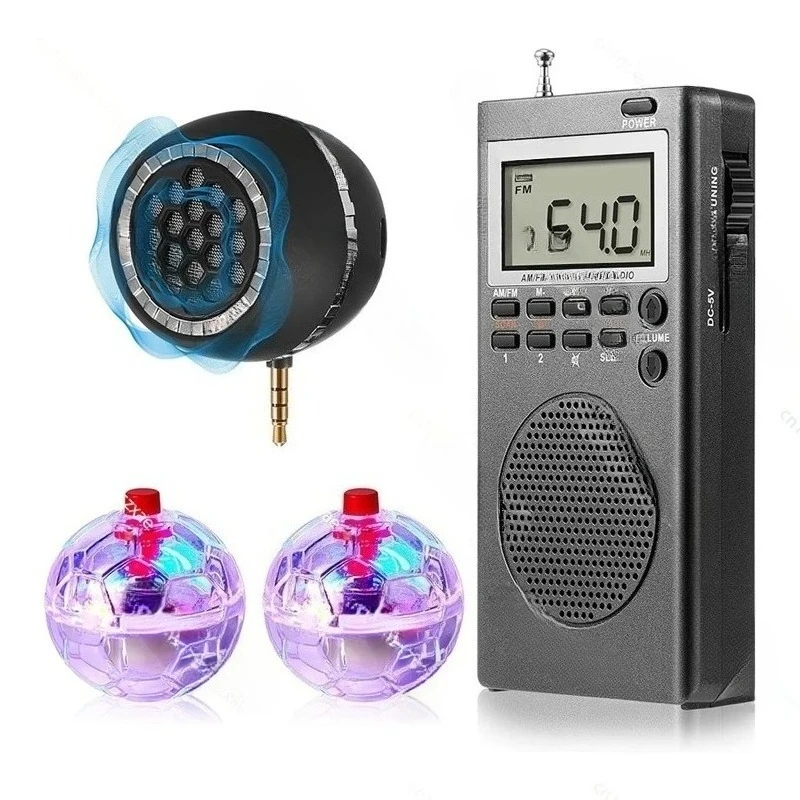 Digital Walkman 4Pcs Spirit Box Equipment Kit,with 2 LED Cat Ball 1 Spirit Box