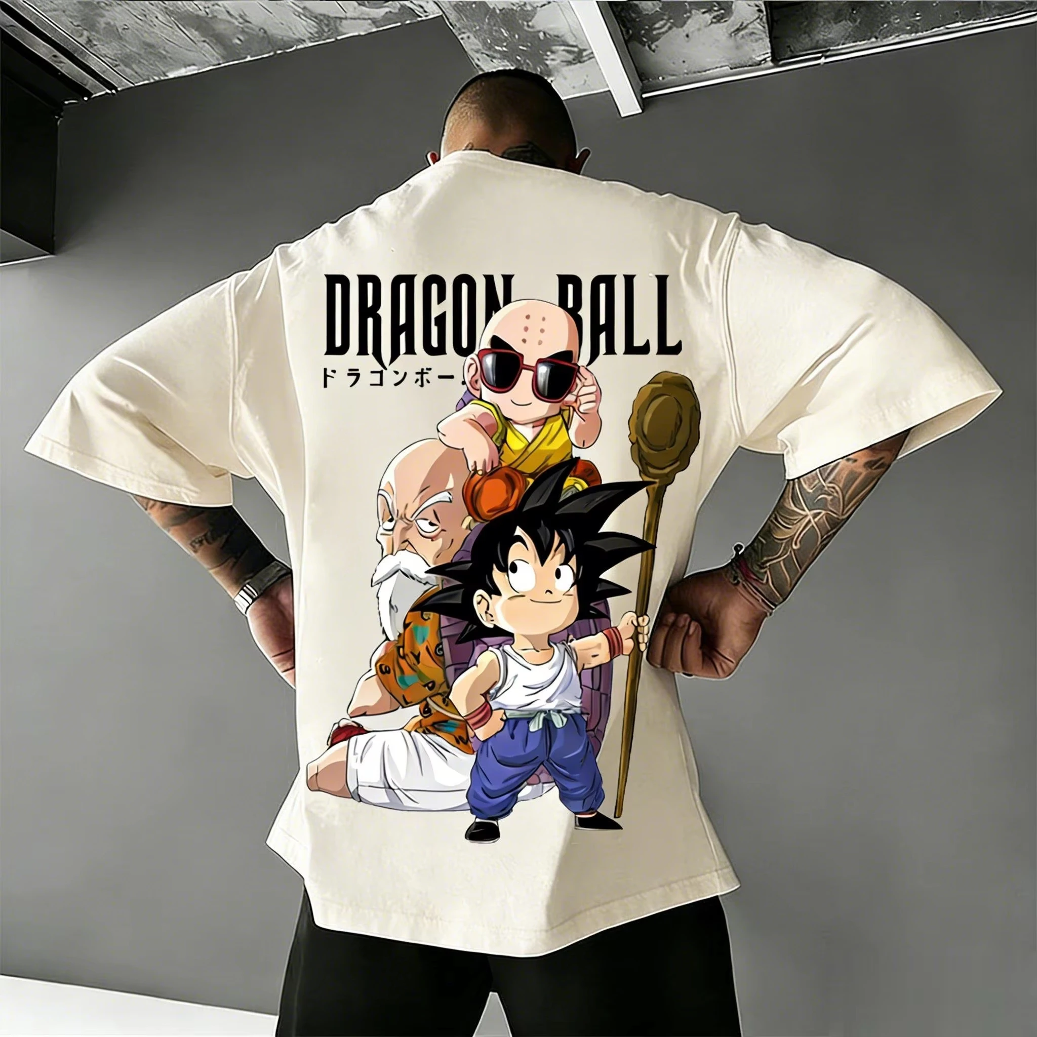 

Футболка унисекс 2026 Vintage Dragon Ball Anime с принтом Гоку, хлопковая, с коротким рукавом, для уличной моды, повседневная, летняя