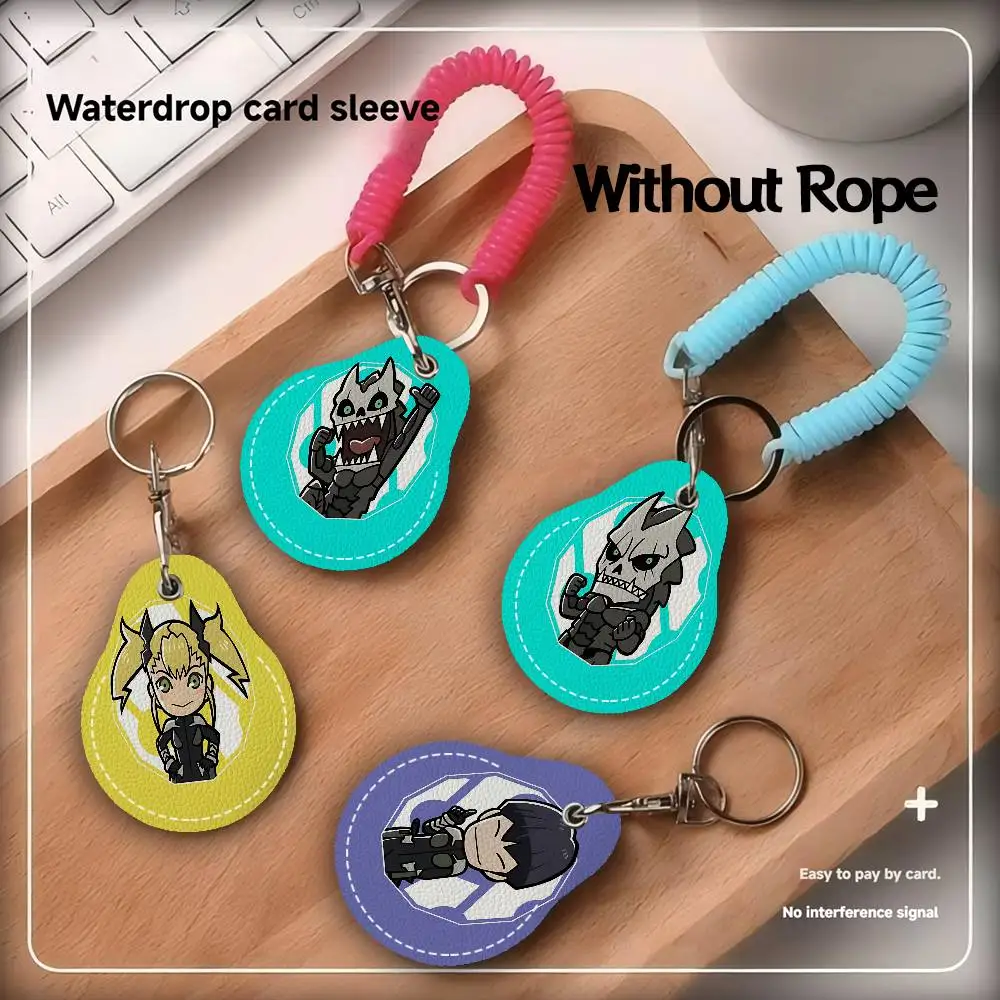 Anime Cute Kaiju No. 8 Mini Water Drop Shape Community Access Card Holder Elevator Card Sensor Drop Card Protector Keychain