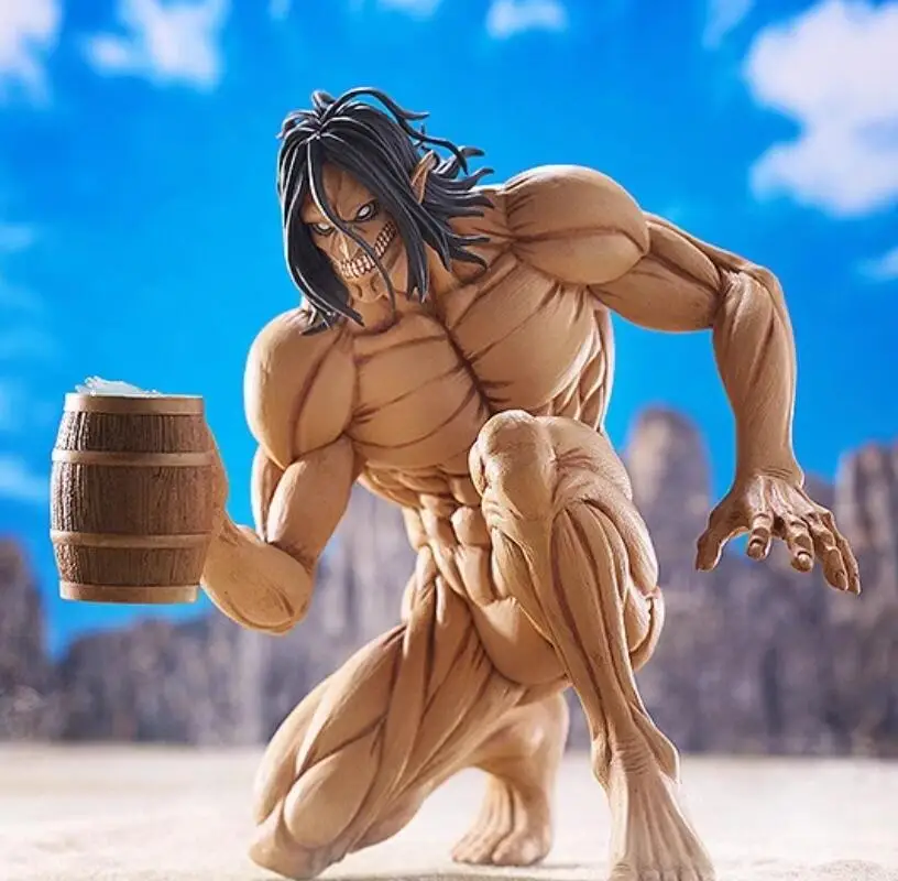 No box 15cm 2024 In stock Japanese original anime figure Eren Jaeger Giant ver action figure collectible model toys