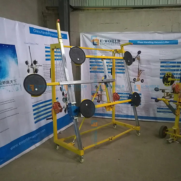 เครื่องยกกระจกสุญญากาศ 400 กก. Eworld ขายดี อุปกรณ์จัดการกระจก เครื่องยกกระจกสุญญากาศขนาดใหญ่ ราคา