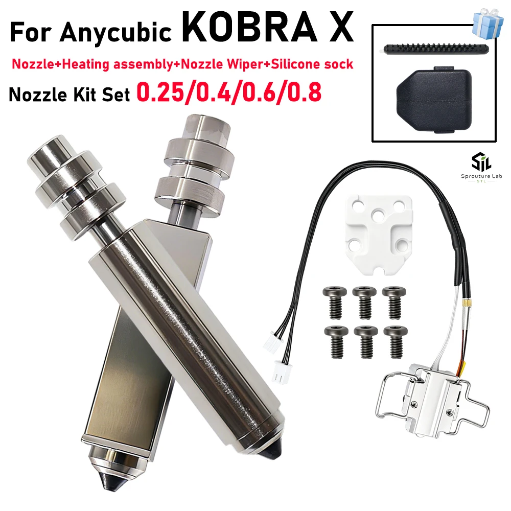 Verbesserte Kobra X Kobra 4 Hotend-Düse unterstützt hohe Temperaturen und hohe Geschwindigkeiten für ANYCUBIC Kobra X Combo 3D-Drucker Zubehör.