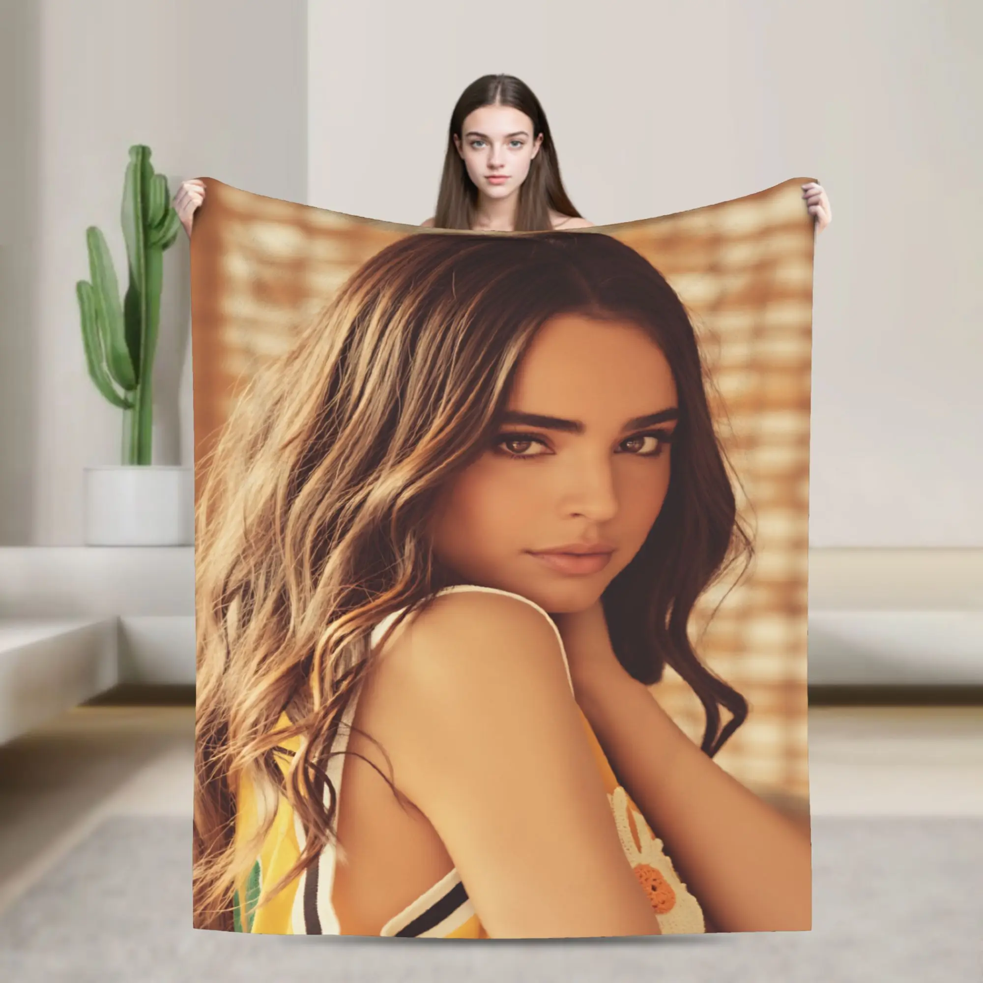Actor Sofia Carson  Super Soft Blankets  Children Plush Bedding Throws Fluffy Couch Bed Flannel Bedspread Sofa Bed Cover