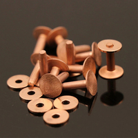 10Pcs Copper Rivets Solid Brass Riveting Nail Studs For Clothes Belts Luggage Leather Craft Rivet Studs Permanent Tack Fasteners