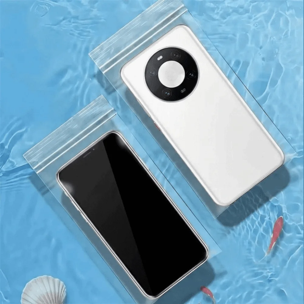 Transparent Material Waterproof Phone Bags Self-Sealing Closure Dustproof Protection Transparent Phone Bags Waterproof Design