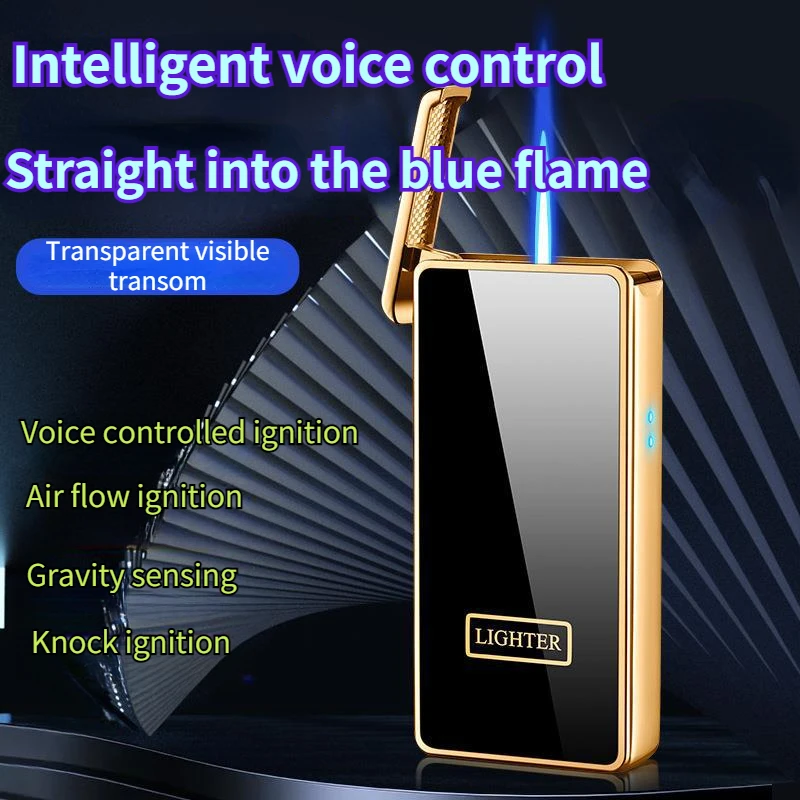 

New Men's Metal Smart Lighter with Four Ways To Light Cigarettes, Personalized and Creative Windproof Sensor Cigarette Lighter