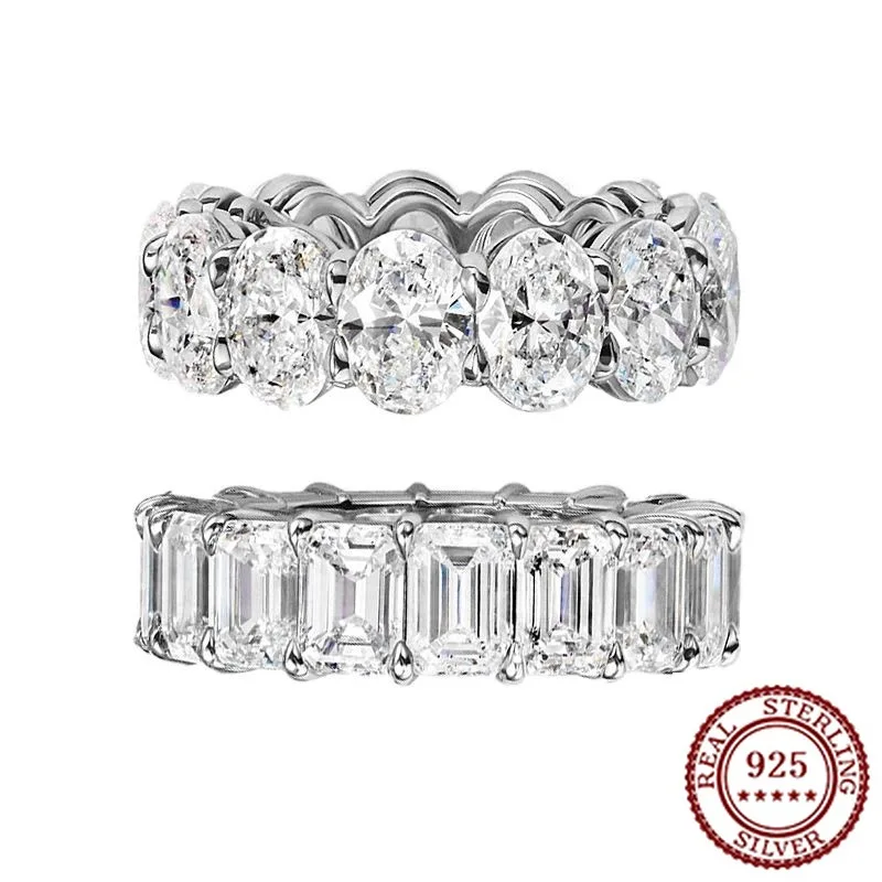 

Новинка 2025, модное серебро 925 пробы, классическое темпераментное атмосферное модное классическое женское кольцо с бриллиантами, универсальное кольцо с цирконом