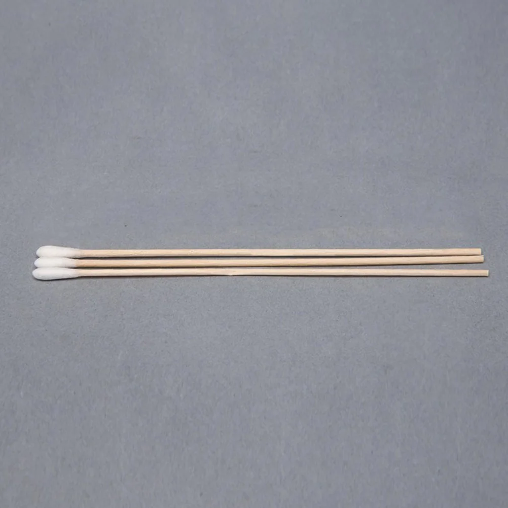 100pcs 5Packs Disposable Cotton Swabs 15Cm Long For Ear Cleaning Makeup Application Double Tipped Wood Stick Clean Room Safe