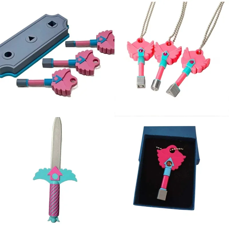 2025 New Korean Traditional Game Season 3 3D Printed Cosplay Necklace Squid Keychain For Season 3 TV Fans Collection Gift
