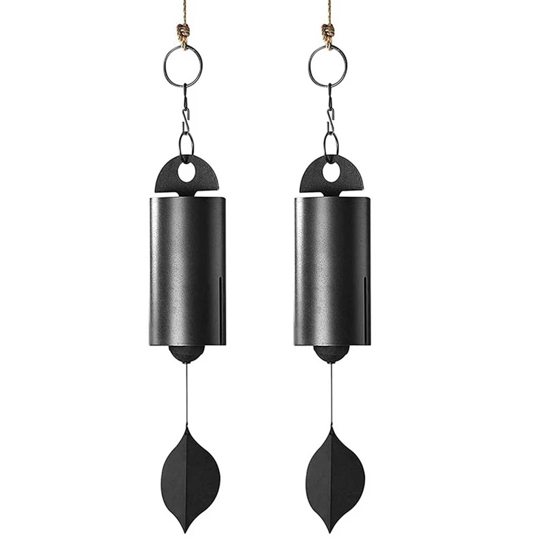 2X Deep Resonance Serenity Bell Windchime - Hanging Wind Chime Handcrafted Steel Bell, Plays Beautifully In The Wind