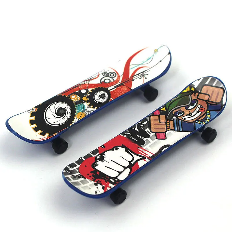 10pcs/Lot Mini Finger Skateboards Plastic Skate Boarding Kids Children Fingertip Board Fingerboard Educational Toys Gifts