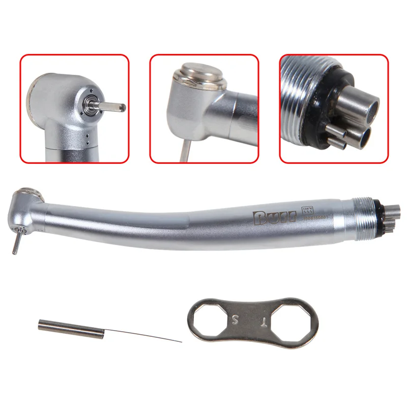 Dental High Speed 2/4Hole Clean Standard/Big Head Handpiece Push Button Air Turbine NSK Style Fit ISO Burs 1.6mm