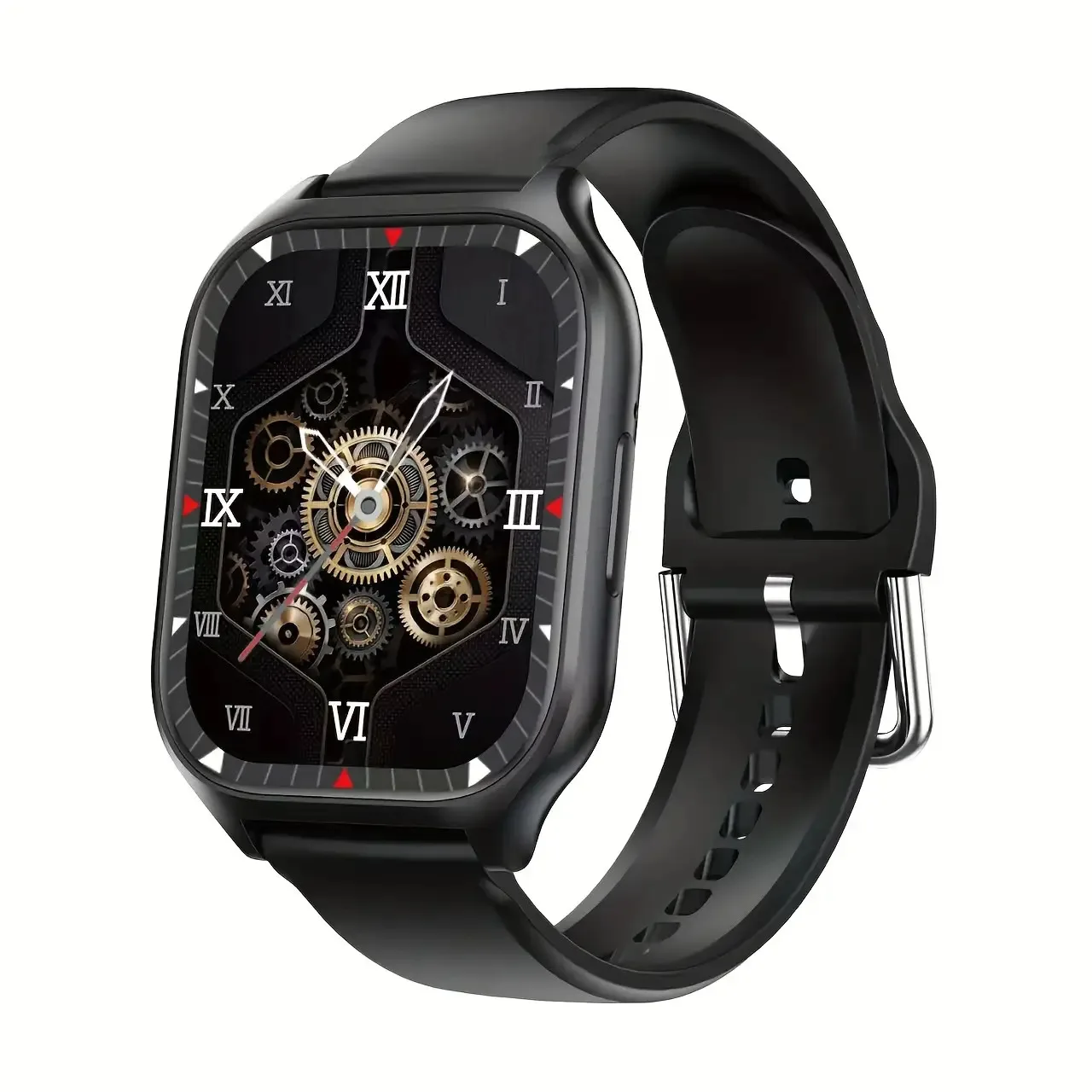 Smartwatch com Tela Touch Screen Quadrada de 2.01 Polegadas, Contador de Passos, Calorias, Carregamento USB, Alarme para iPhone e Android