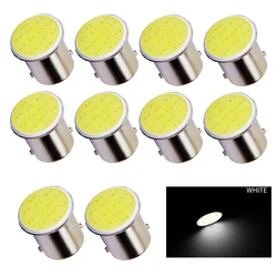 10pcs 12V 24V Car LED Lights Cob 12SMD 1156 BA15S P21W 1157 BAY15D PY21W For Truck Car Brake Stop Signal Bulbs Corner Lamp White
