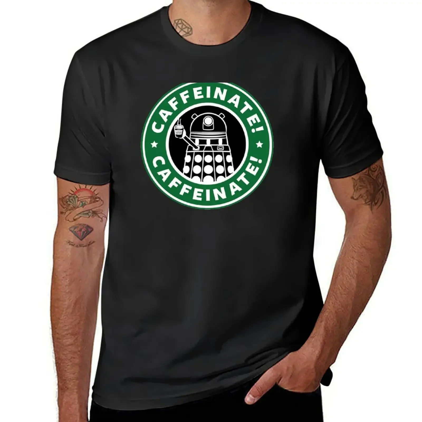 

Caffeinate! Exterminate! T-Shirt graphics oversized customs design your own aesthetic clothes fitted t shirts for men