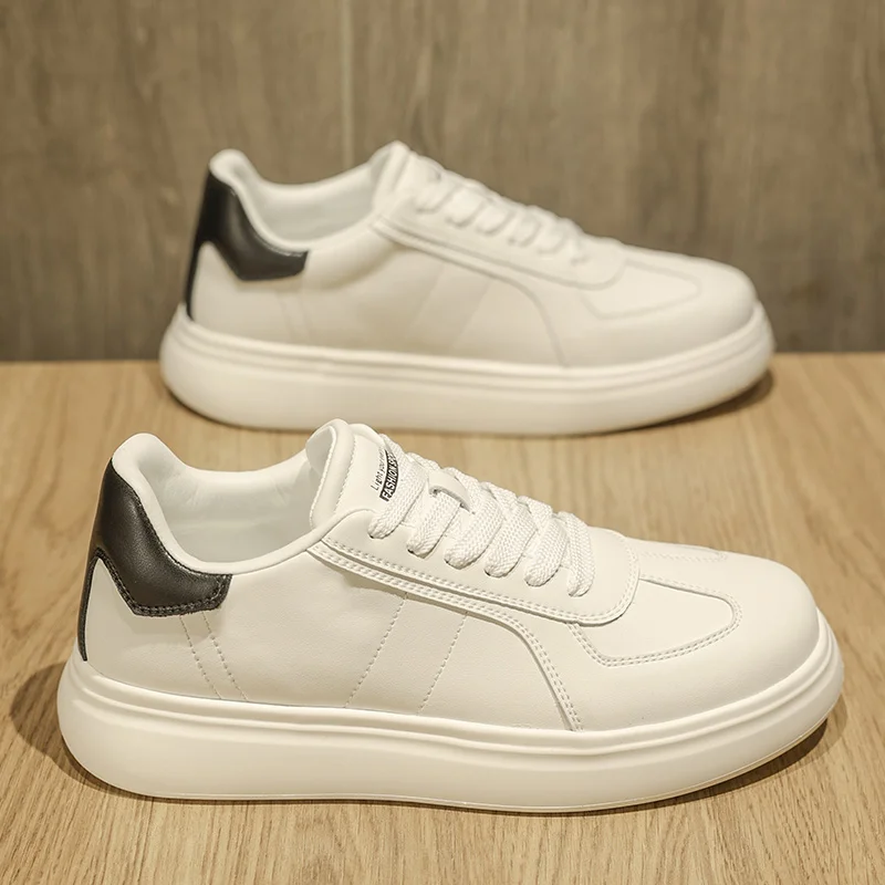 

Men's Fashion Casual Shoes Genuine Leather Upper Lace-Up Comfort Trainer for Walking, Outdoor, Business, and Leisure Activities