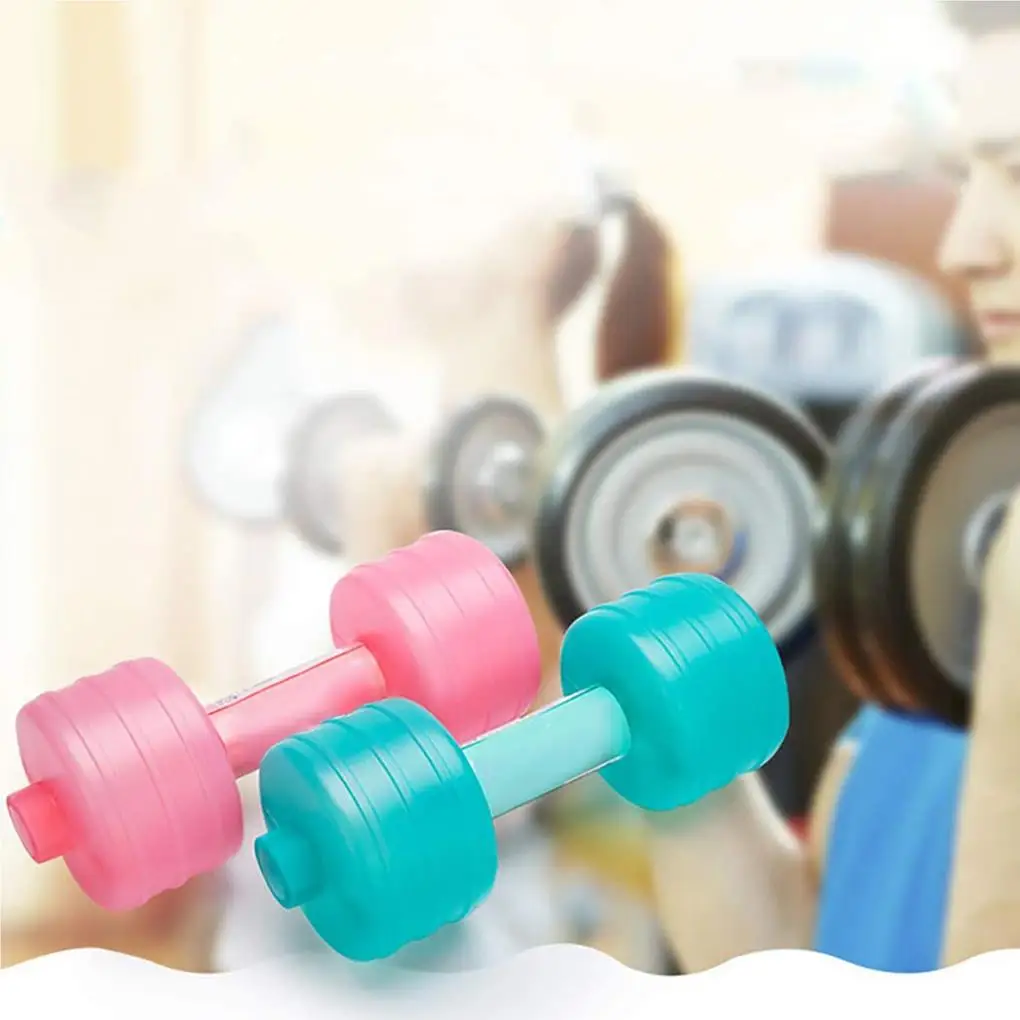 Water Filled Dumbbell Hand Weight Fitness Adjustable Barbell Gym for Travel