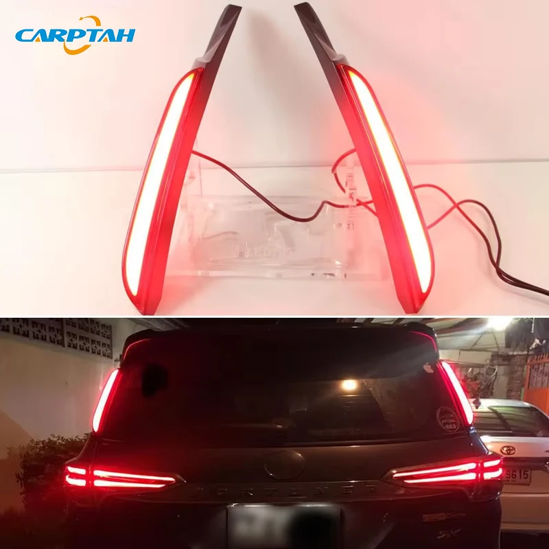 Car LED Rear Bumper Lamps For Toyota Fortuner 2015 - 2017 Brake Light Turn Signal Backup Reflector Lamp Taillights Car Fog lamp