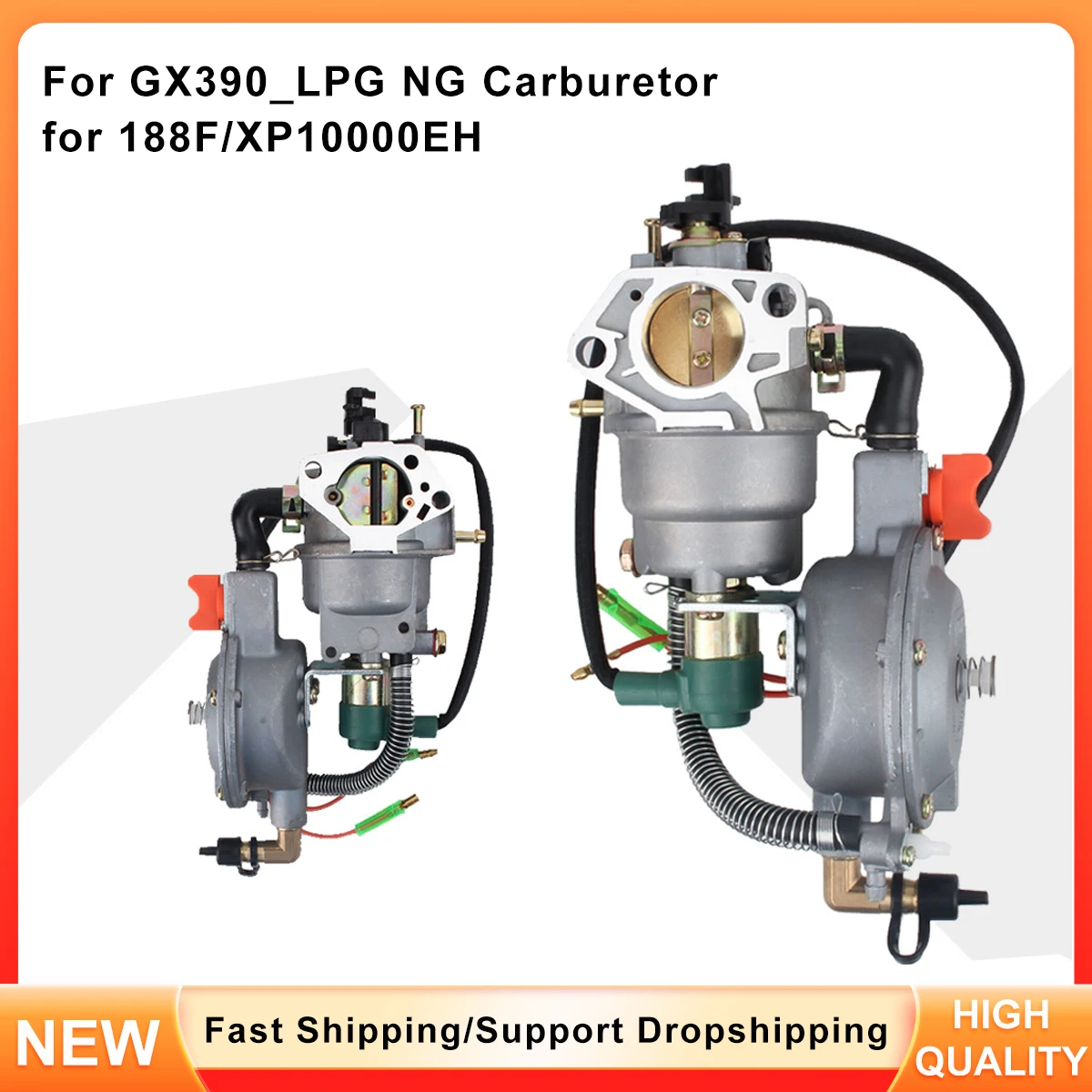 

Dual Fuel Carburetor Conversion Kit for Honda GX390 188F Engine, Fits 5KW 8KW LPG NG Generators