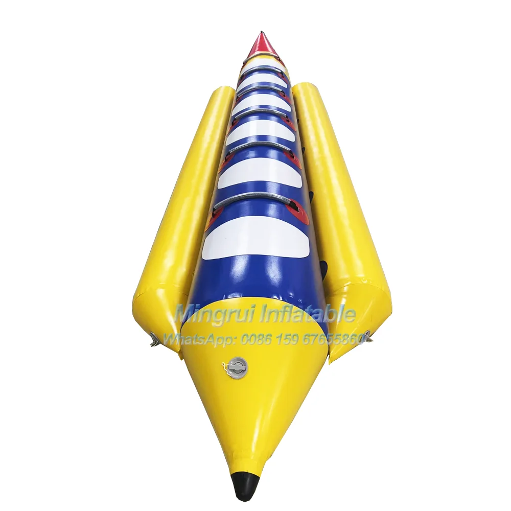 Inflatable Flying Fish Towable Tube  Aquatic Banana Boat water for Beach Water Park Game