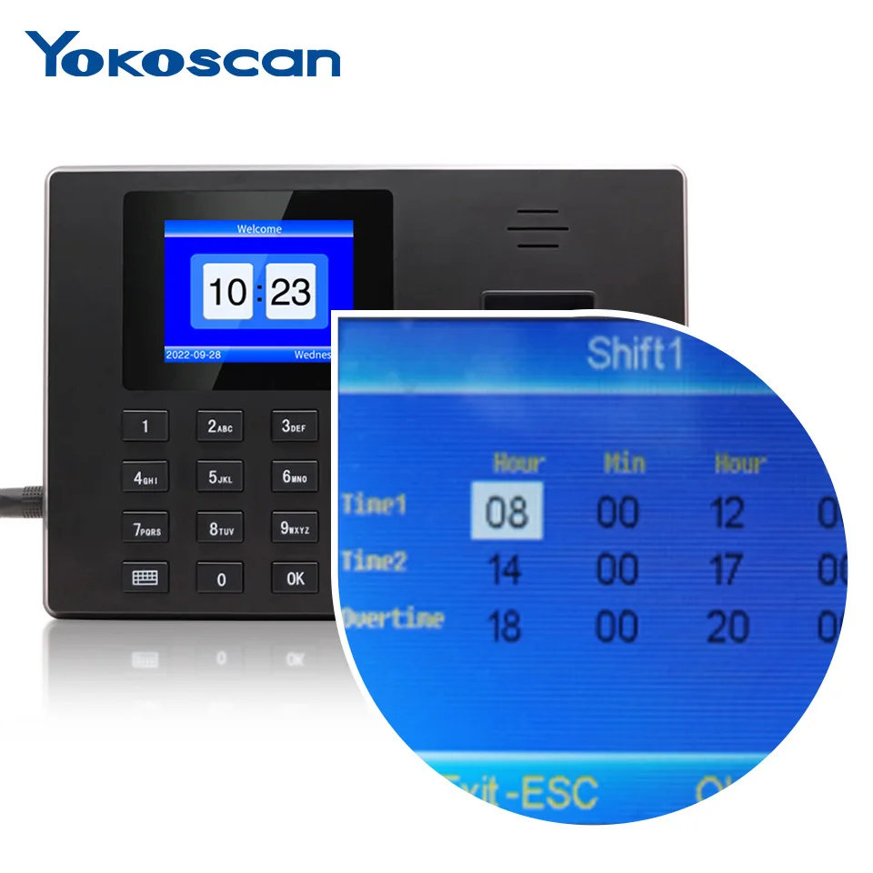 F06 fingerprint attendance machine Spanish Portuguese English export clock in machine Employee commute sign in machine
