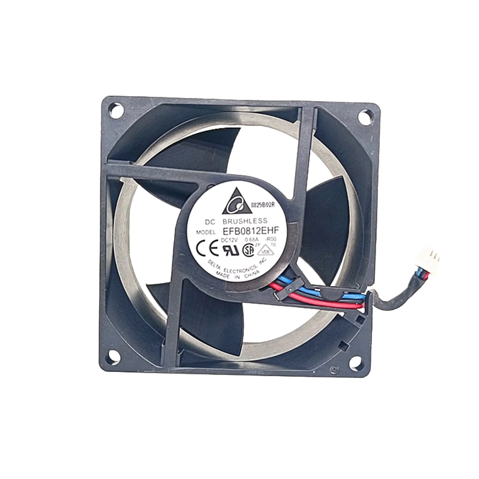 

for EFB0812EHF 80x80x32mm 12V 0.68A Dual Ball Bearing Cooling Fan 3-Wire 4100RPM 62CFM Industrial DC Axial Fan
