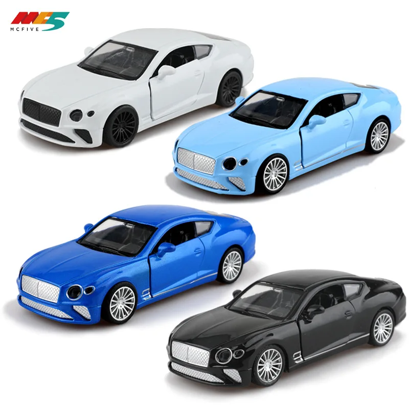 

1: 36 alloy Bentley GT simulation alloy car model, rebound double door cake ornament, children's toy