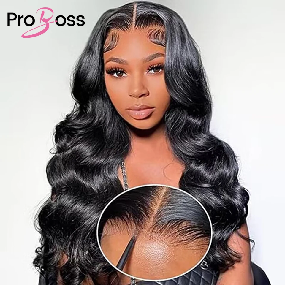 

Proboss Hair Wear And Go Wig Glueless Body Wave Lace Front Wig Pre Cut Pre Plucked Transaprent 4x4 Closure Human Hair Wig