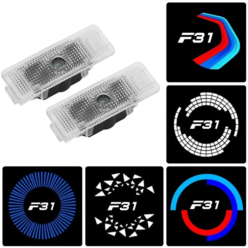 2Pcs for BMW 3 Series F31 Logo 2012-2019 320i 328i 340i LED Car Door Welcome Lights Projector Courtesy Ghost Shadow Lamp