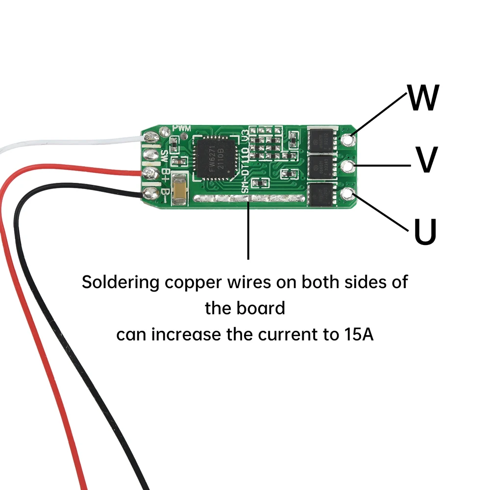 2S 7-15A Miniature Brushless Motor Driver Board Aeromodelling Brushless Electric Regulator Motor Driver 3-wire Module no BEC