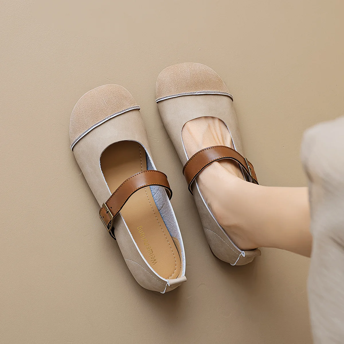 

Flat Shoes for Women Spring and Autumn 2025 Vintage Mary Jane Shoes Round Toe Plus Size Women's Shoes Ladies Loafers Women