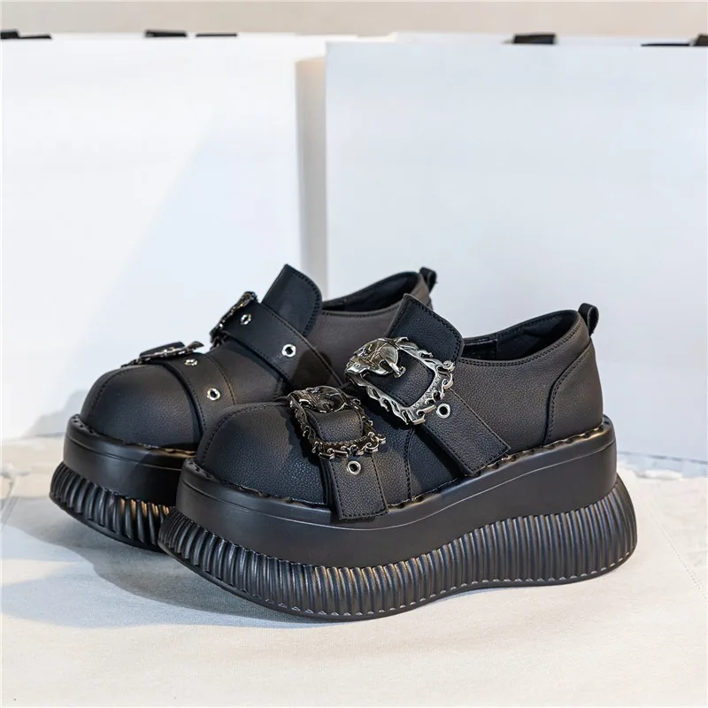 

Punk Style Women's Shoes New Fashion Chunky Sneakers for Woman Exquisite Round Head Casual Shoes Designer Shoes Zapatos De Mujer