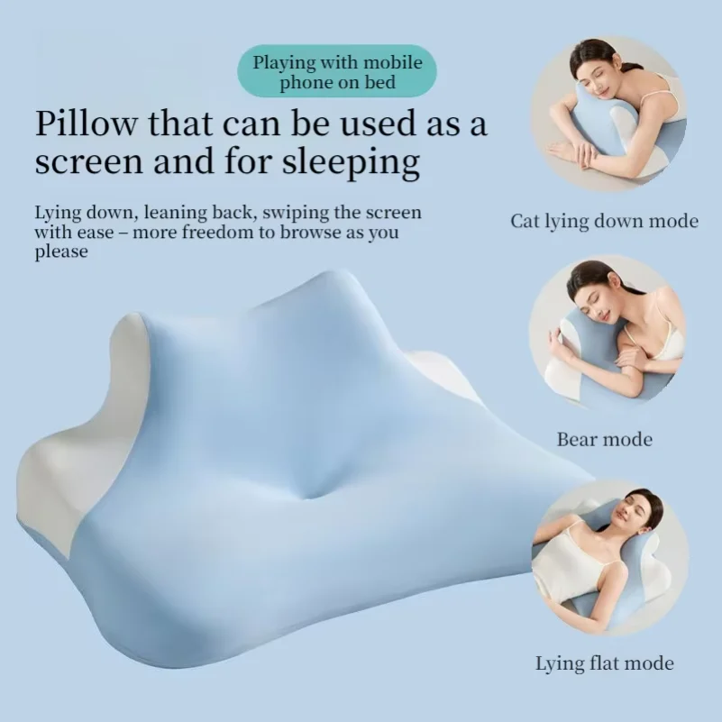 Multi Functional Wedge-shaped Pillow Sleeping Pillow Mobile Phone Pillow,Cervical Protection Pillow Headboard Cushion Massage