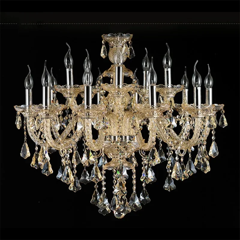

DORIAN European Style Chandelier Lamps LED Crystal Candle Pendant Hanging Lighting Luxury Fixtures for Home Hotel Villa Hall