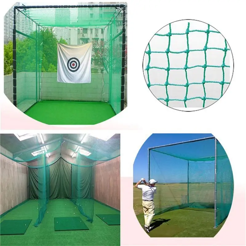 ABME New Golf Practice Net Heavy Duty Netting Rope Border Sports Barrier Training Mesh Golf Training Accessories 2x2Meters