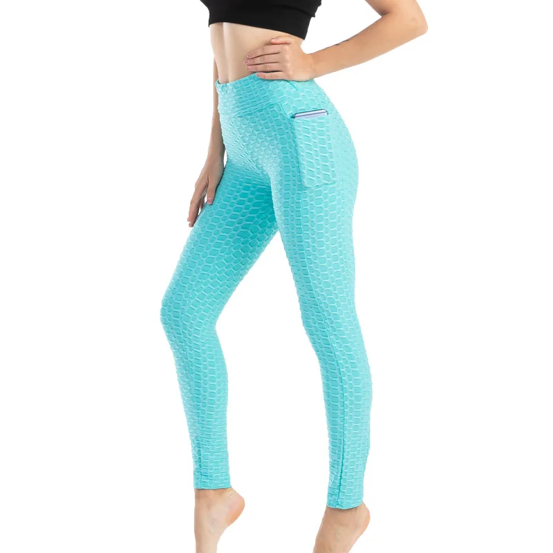 Women Pocket Bubble Fitness Leggings Image 26