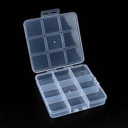 9/12/18Grids Transparent Plastic Organizer Box Jewelry Beads Storage Container DIY Crafts Earring Jewelry Rectangle Box Case