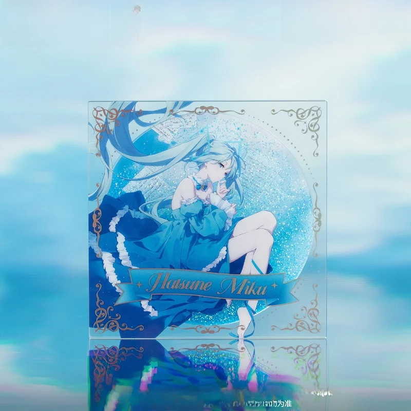 アクリル流砂ミク-ディスプレイフィギュア-ボーカロイド-バーチャルシンガー-限定版-コレクタブル-アニメバッジ-ファンへのギフト