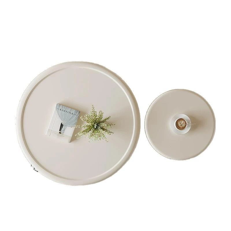 Cream round coffee table combination, living room home modern simple and advanced