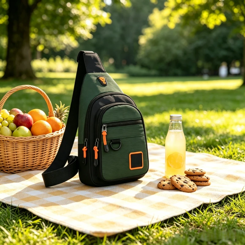 

Portable Travel Sports Chest Bag Men Waterproof Crossbody Bag Simple Classic Style Match Various Daily Casual Outfits Easily
