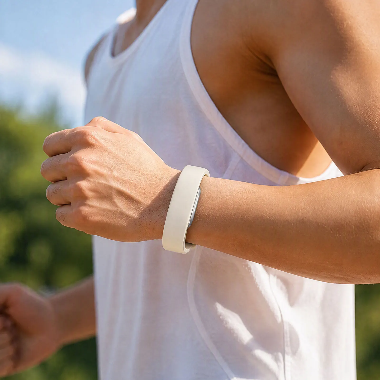 Sturdy Silicone Sport Band for Hume Band 2.0 Soft Breathable Adjustable Replacement Wristband Sweat-Resistant