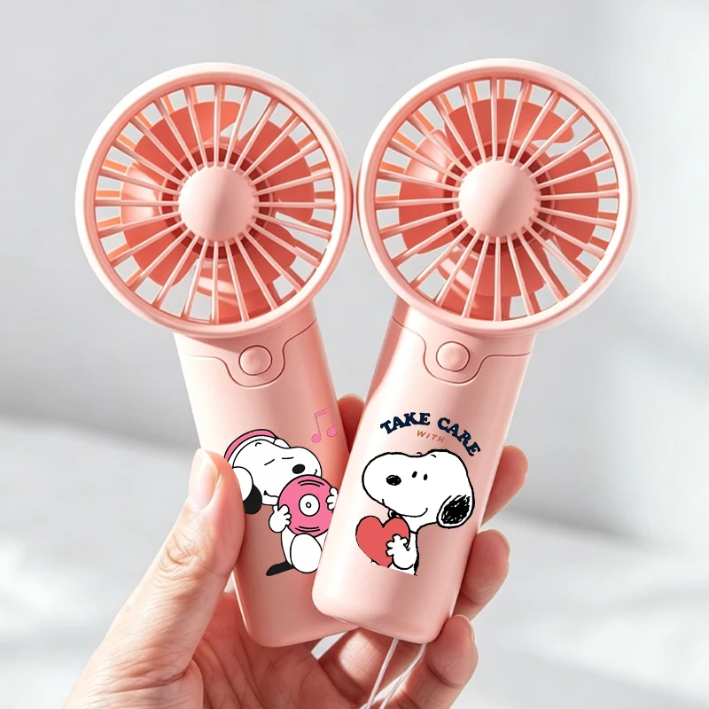 Snoopys Cartoon Cute Handheld Mini Fan for Men Women Anime F