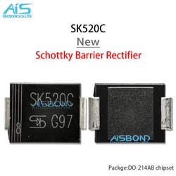 10Pcs/Lot New Original SK510C SK520C SK810C SS5150 MB510 MB810 Schottky Rectifier Diode SMC DO-214AB